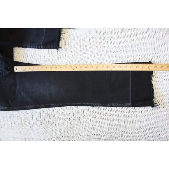 Amo Bella black Magic Jeans Released Hem Wash Size 28 High Rise straight leg US - Picture 3 of 8